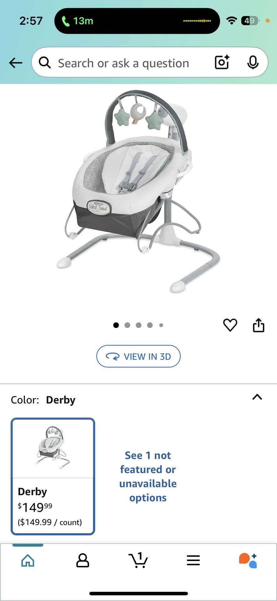 Graco sooth N Sway Swing