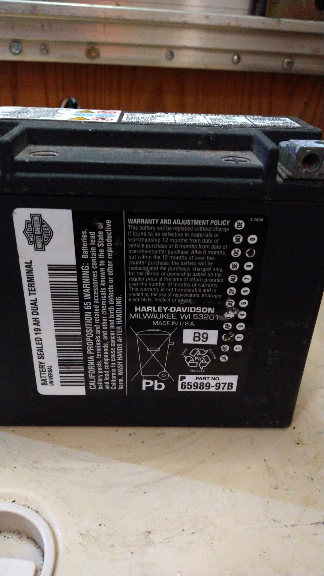 Harley davidson 19ah battery