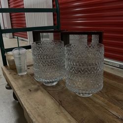 ✨ Designer Textured Glass Planters + Rustic Shelf Set ✨