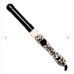 Beachwaver S.1.25 Automatic Rotating Curling Iron In Special Edition Leopard Print Black & Tan