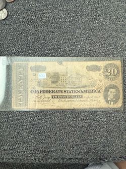 1864 $20 Confederate Note