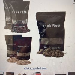 Fireplace – rock wool, lava and vermiculite for 30 to 36 inch fireplace. New in unopened.