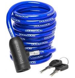 5ft Coiled Security Cable with Key Lock (5’, 10’, 15’, 20’ or 25’ Lengths), Weatherproof Multi-Purpose Anti-Theft Protection for Kayaks, Bikes, Paddle