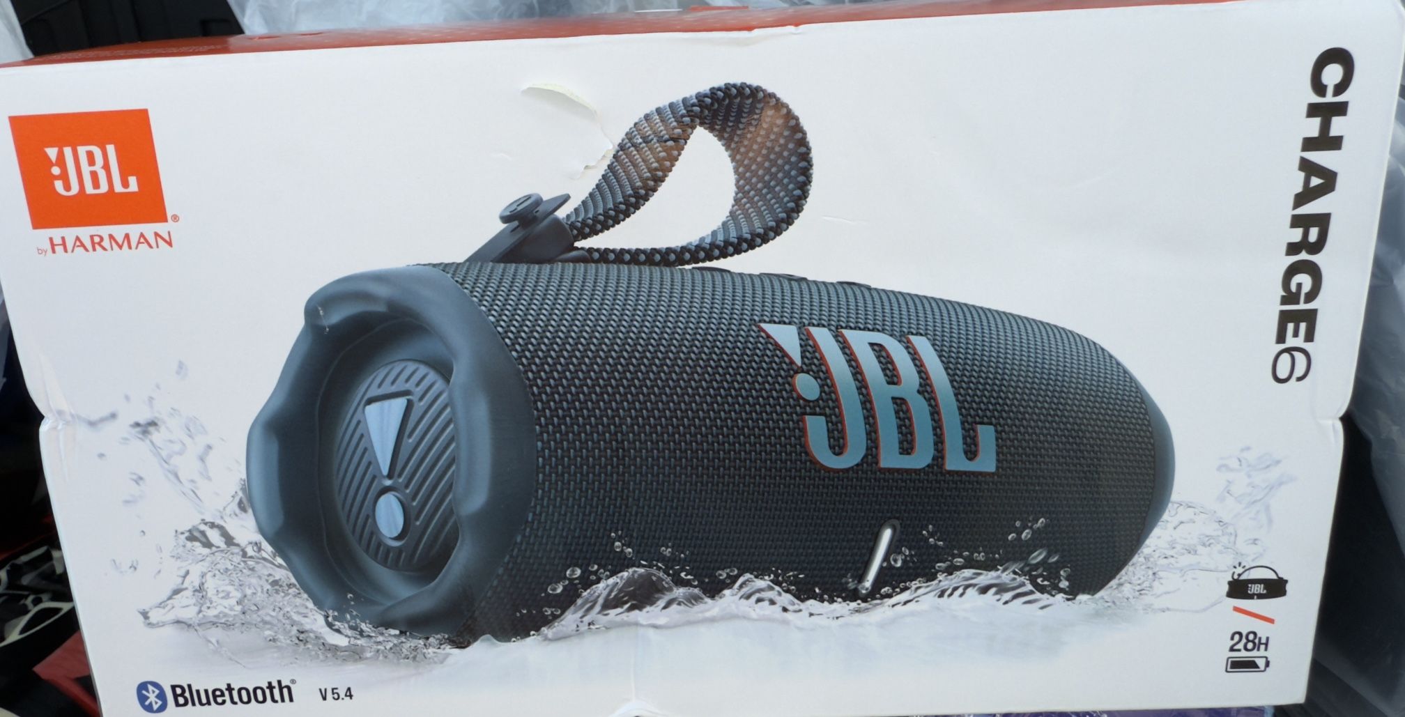 JBL Charge 6 - Altavoz Bluetooth portátil, impermeable y a prueba de caídas, sonido profesional audaz con refuerzo de sonido AI, 28 horas de tiemp