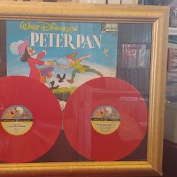 VINTAGE CHILD'S RECORDS FRAMED COLLAGE