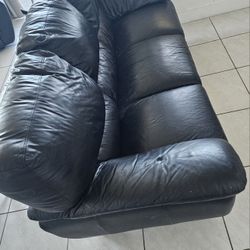 Black Leather Sofa