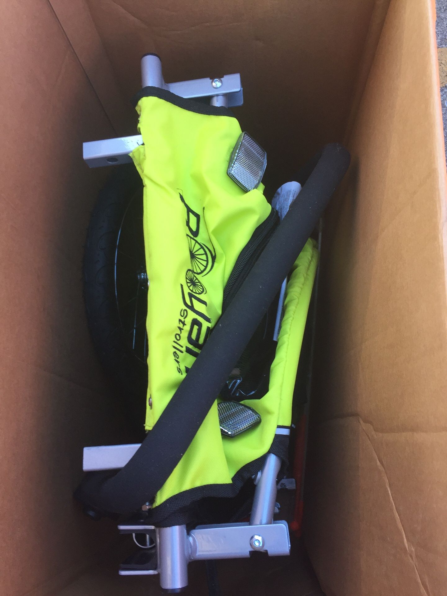 Booyah Large Pet Bike Trailer Dog Stroller & Jogger with Shocks MB