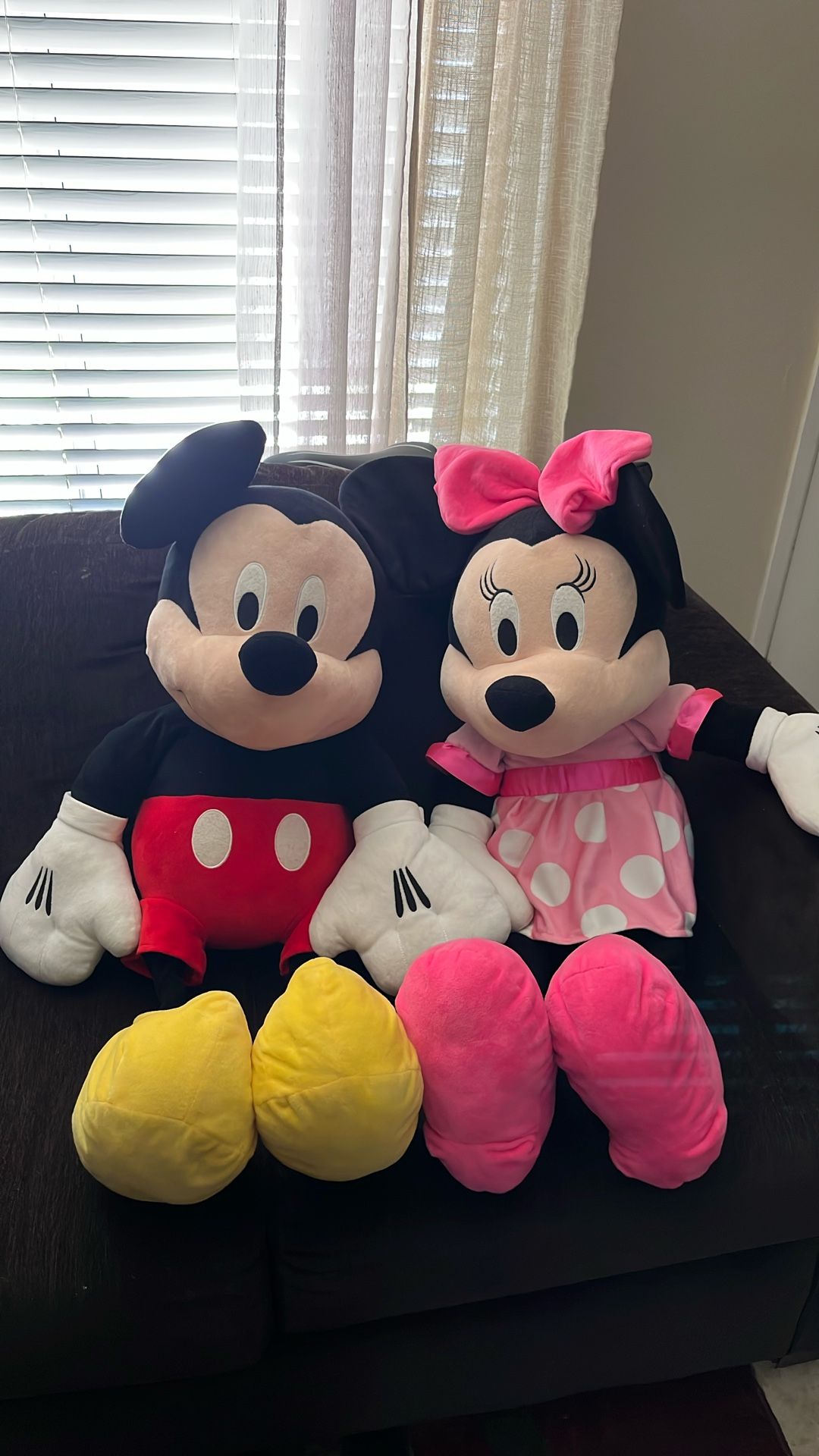 Minnie & Mickey Mouse Jumbo Plushies
