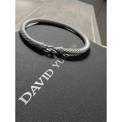 David Yurman  5mm Buckle W Diamonds Bracelet