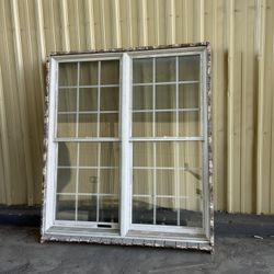67x76 Vertical Single Hung Double Pain Vinyl Window Twin Unit