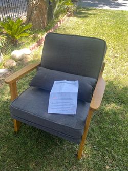 Mid-Century Lounge Accent Chair, Gray
