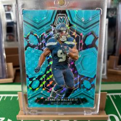 2024 Mosiac Kenneth Walker III  Blue Fluorescent /15