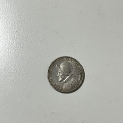 1947 Panama 1/10 Balboa Silver Coin