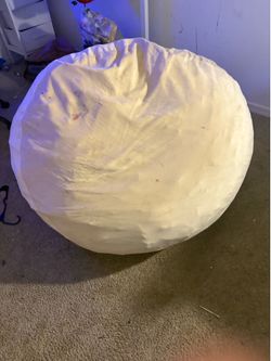 Beige beanbag