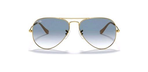 Ray-Ban RB(contact info removed)3F Gold Metal Frame with Blue Lenses Men's Sunglasses