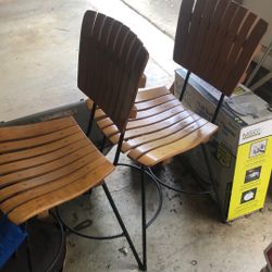 Mid Century Modern Slat Chair Solid Construction