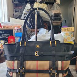 Authentic Burberry House Check Briddle Tote Bag- USED (PRE-LOVED)