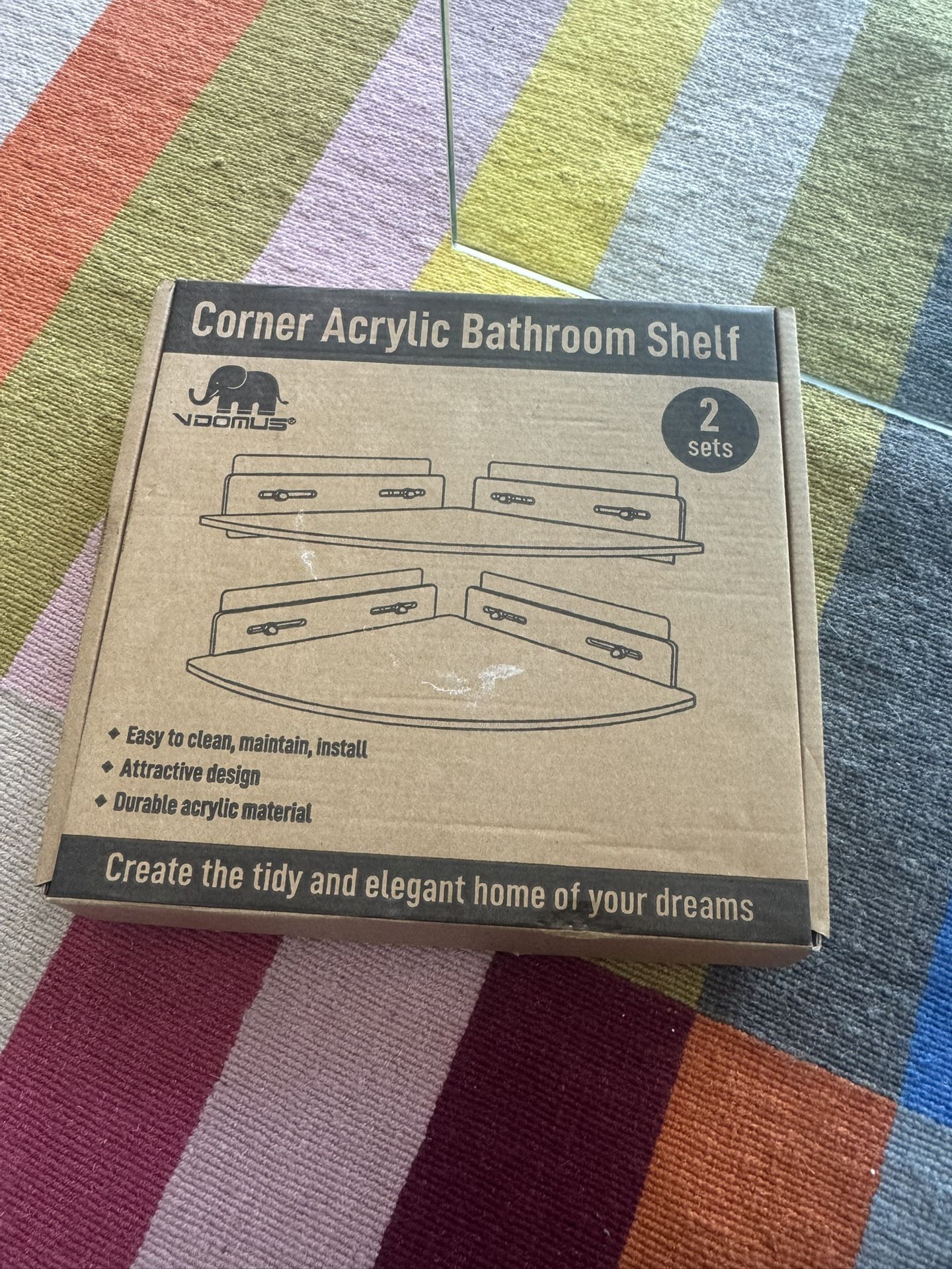 Corner Acrylic Bathroom shelf