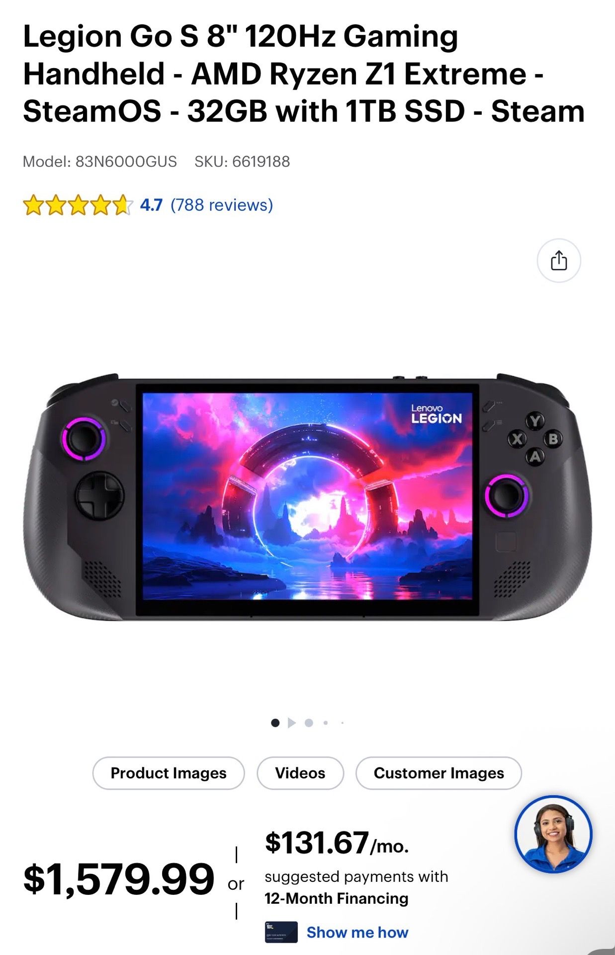 Lenovo Legion Go S Z1 Extreme Steam OS/ Steam Deck Alternative