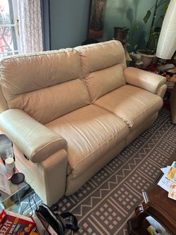 Leather couch set