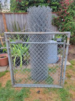 Fifty feet off Chain link fence 5 feet high.