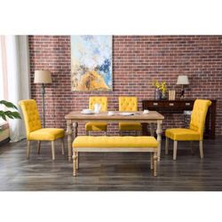 Yellow Kitchen Table And Chairs Set 