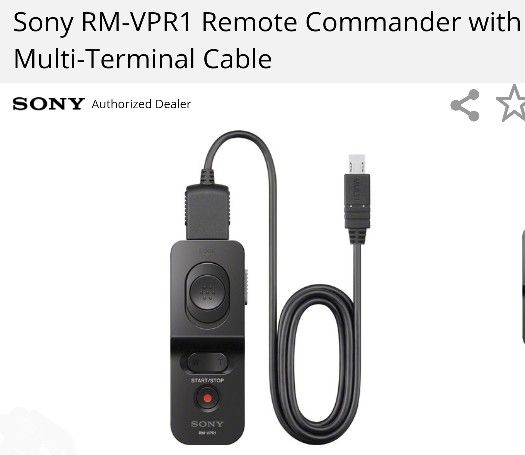 Sony Rm-vpr1 Camera Remote