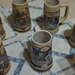 Budweiser and Miller Genuine Draft  Collectors Edition and Holiday Stein Collection 