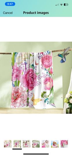 🌸 Floral Throw Blanket – 60x80” Soft Plush Flannel – Perfect Gift for Women & Girls 🎁