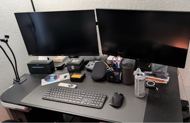 Black ikea desk 47 by 31