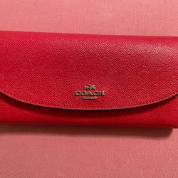 Red Coach Wallet