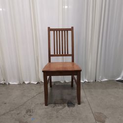 Brown Wood Mission Style Slat Back Dining Chair