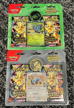Pokémon Mega Evolution Ascended Heroes 2 Pack Blisters Erika and Larry New/Sealed