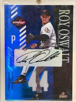 2003 Leaf Limited Roy Oswalt Autograph Jersey Card /25 - Astros