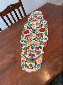 Beaded table runner