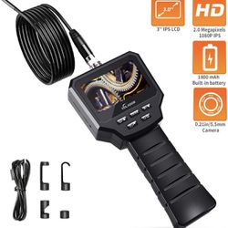 Handheld Endoscope Camera 3” LCD Screen 1080p 9.8ft Cable Snake Camera