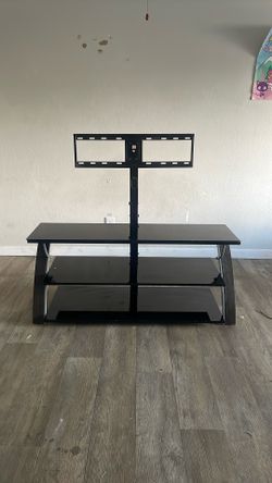 Entertainment Black Tempered Glass 3 Tier W / Tv Mount