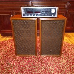 'VINTAGE'  REALISTIC  STA-2280 DIGITAL SYNTHESIZED  AM/FM STEREO RECEIVER  and REALISTIC  NOVA-8  SPEAKERS 