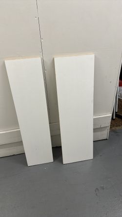 White shelves