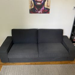 Grey Pottery Barn Square Arm Sofa