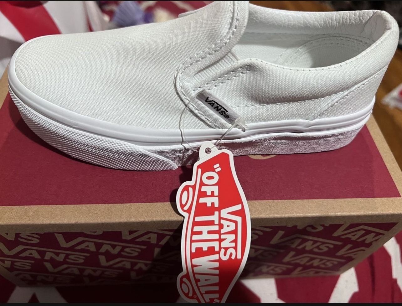Kids White Vans Size 12c Brand New