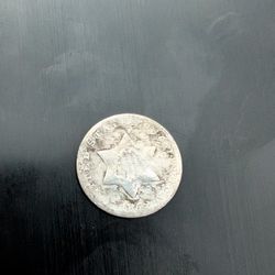 1850s Date Visible Three Cent Silver Coin