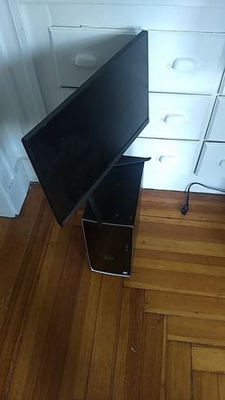 Complete Dell PC and Lenovo HD Monitor Set