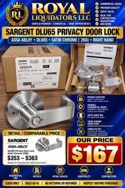 Sargent ASSA Abloy DLU65 Privacy Door Lock