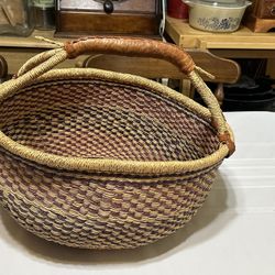Handwoven African Bolga Basket 