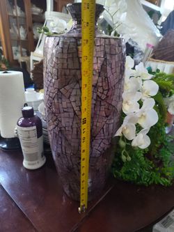 TALL MODERN VASE PURPLE EXCELLENT CONDITION 