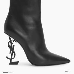 Saint Laurent Opyum Leather Booties 
