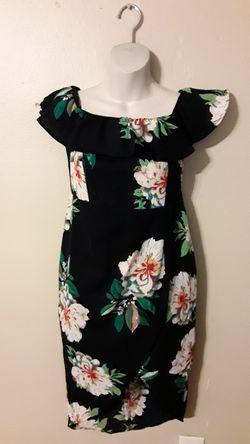 Black medium flower dress