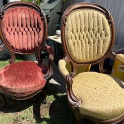 Vintage Queen Anne chairs In