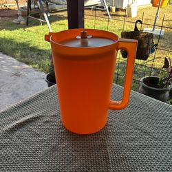 Vintage Tupperware orange pitcher